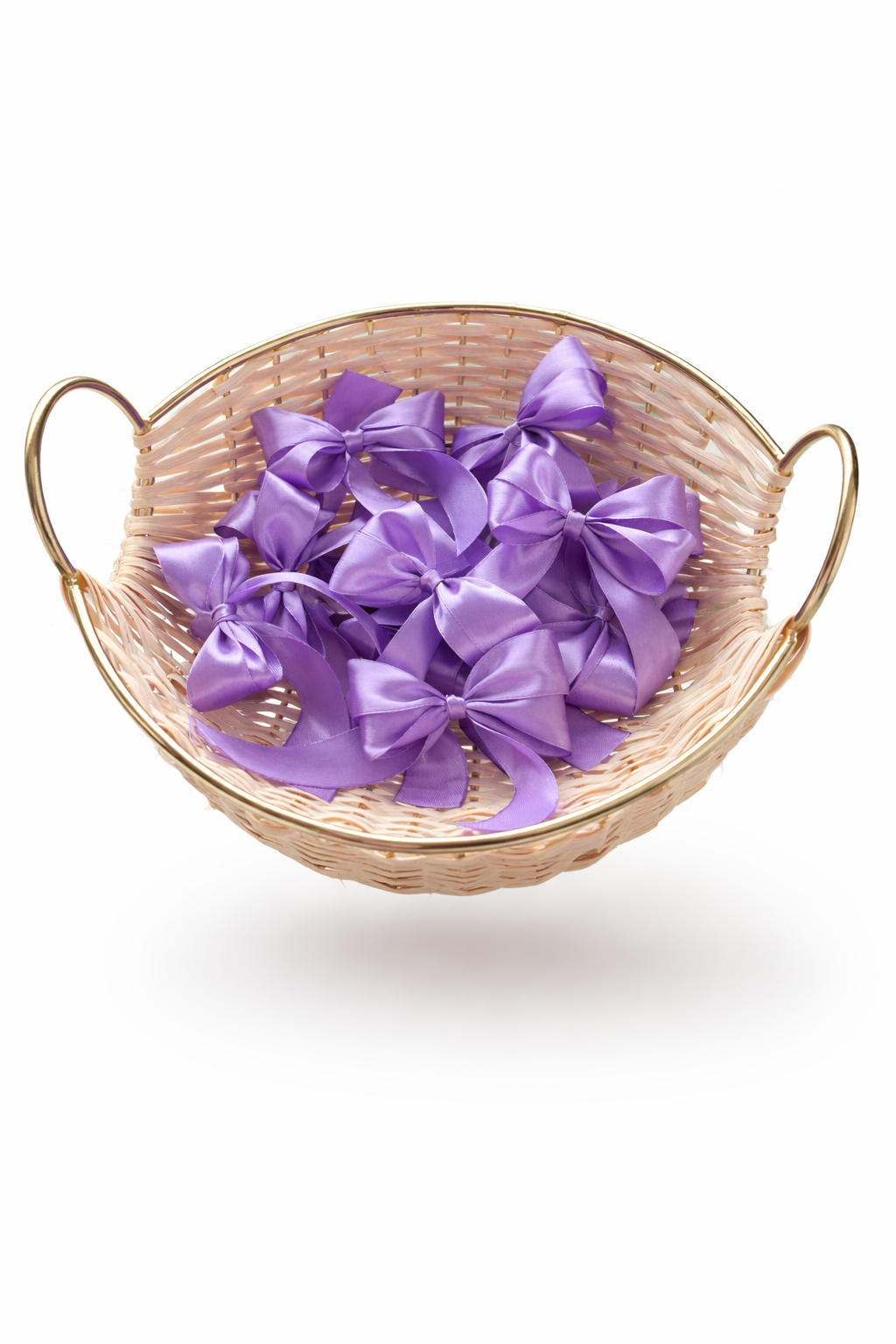Purple Satin Bows - 2 Loop