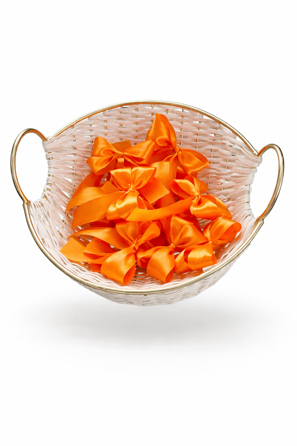 Orange Satin Bows - 2 Loop