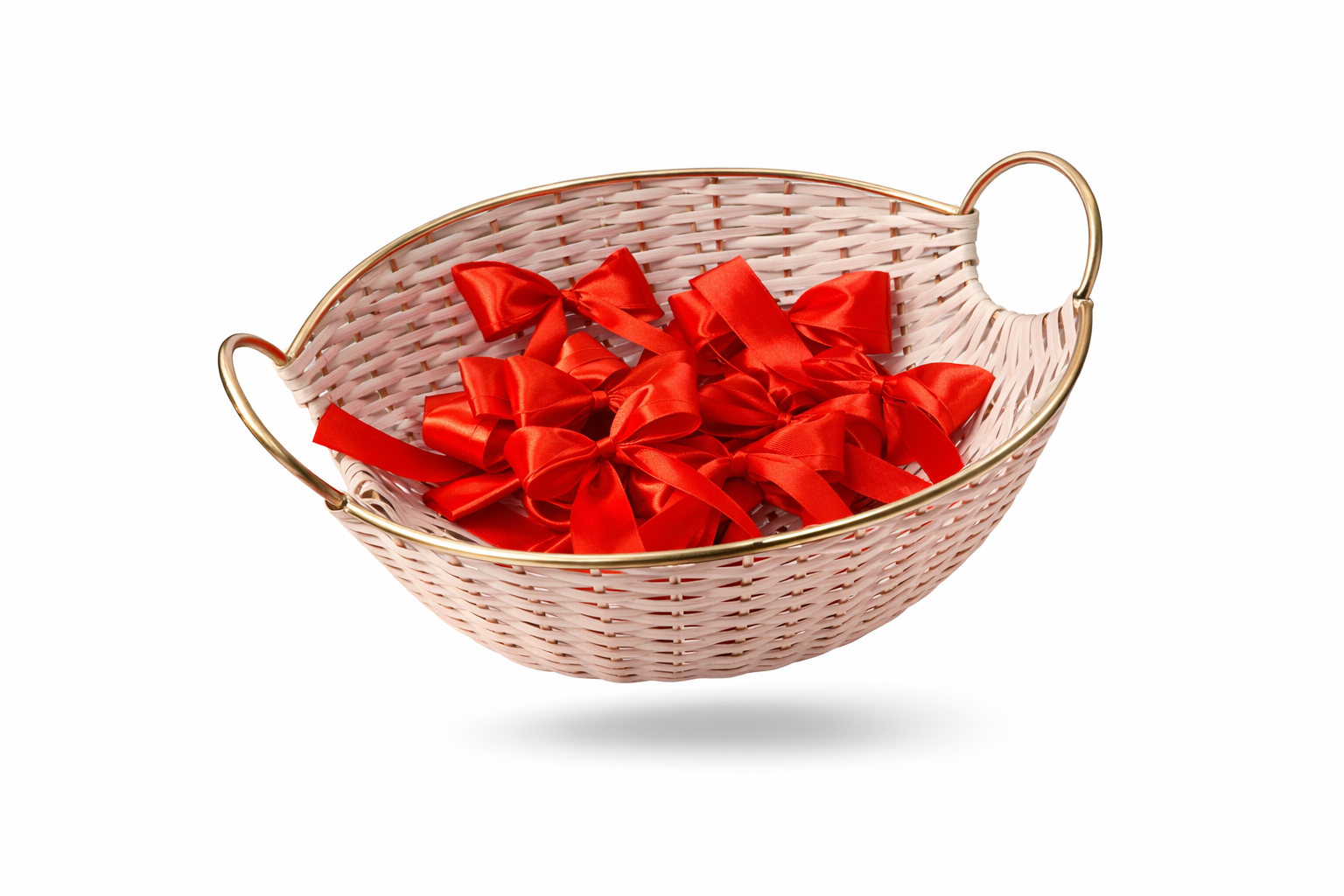 Red Satin Bows - 2 Loop