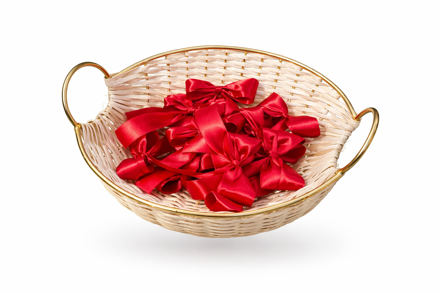 Wine Red Satin Bows - 2 Loop