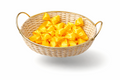 Yellow Orange Satin Bows - 2 Loop