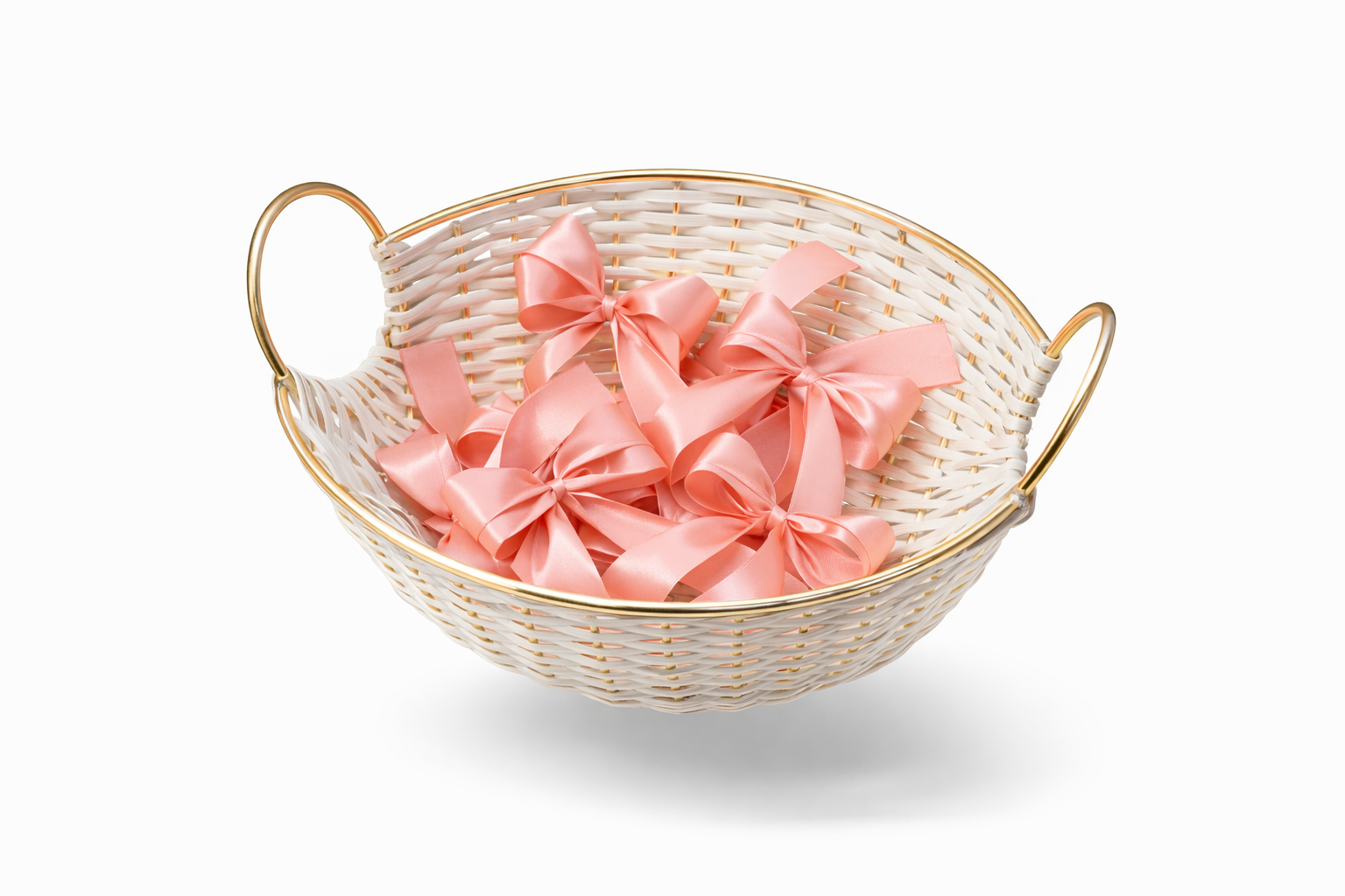 Blush Pink Satin Bows - 2 Loop