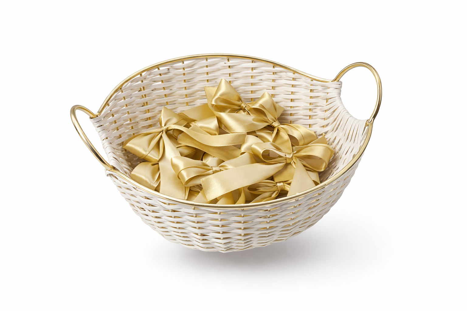 Gold Satin Bows - 2 Loop