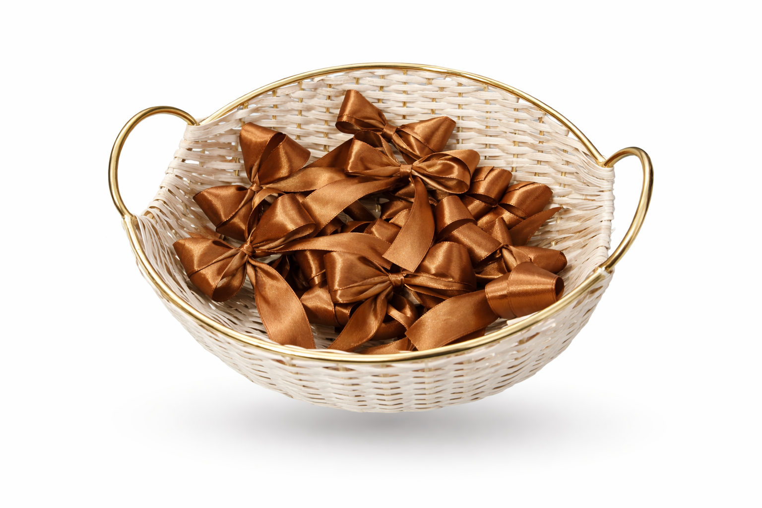 Bronze Satin Bows - 2 Loop