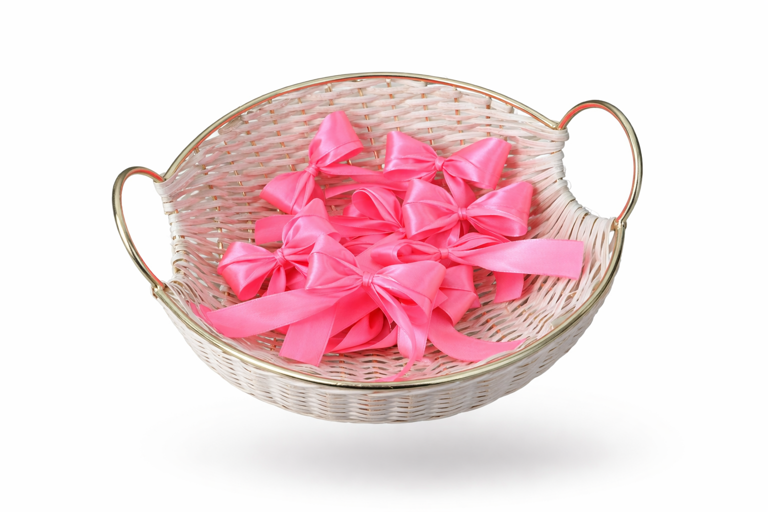 Hot Pink Satin Bows - 2 Loop