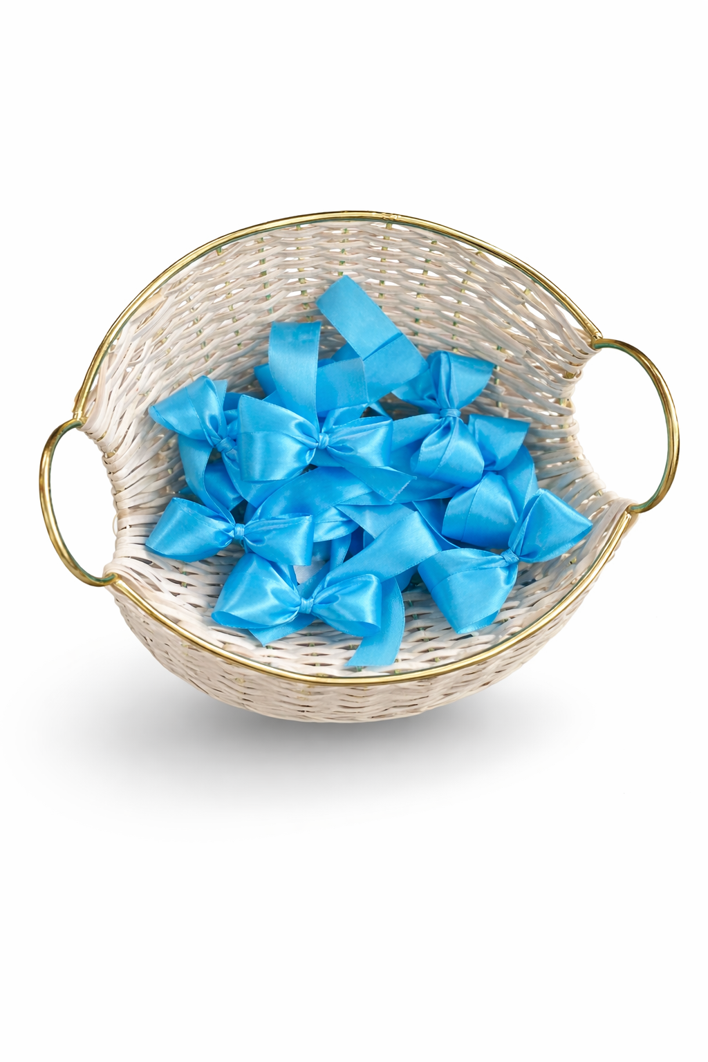 Light Blue Satin Bows - 2 Loop