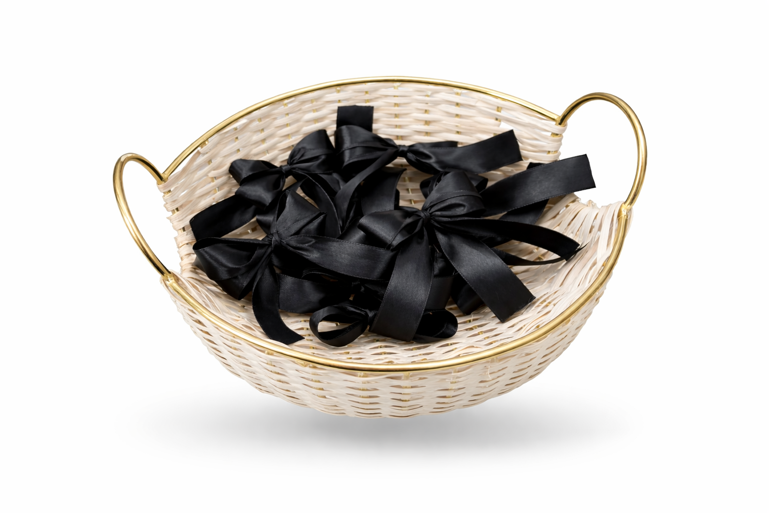 Black Satin Bows - 2 Loop
