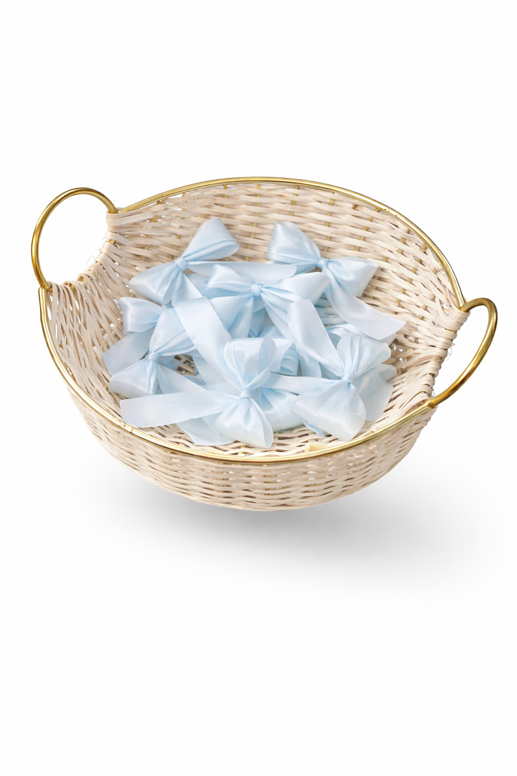 Pale Blue Satin Bows - 2 Loop